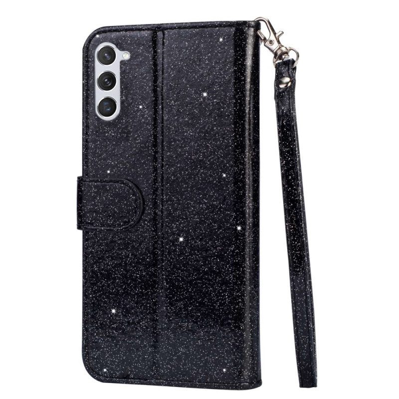 Custodia in pelle Samsung Galaxy S23 5G Portamonete Glitterato