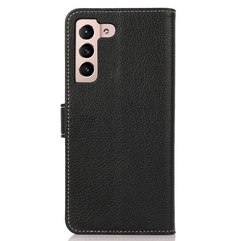 Custodia in pelle Samsung Galaxy S23 5G Stile In Pelle Litchi