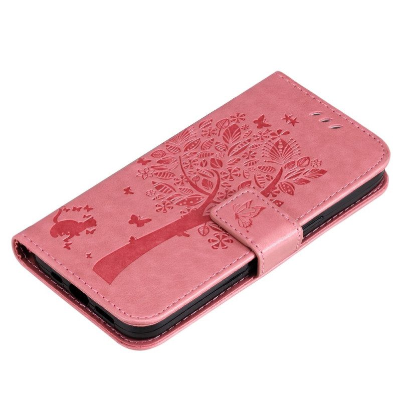 Custodia in pelle Samsung Galaxy S23 5G Tiragraffi Con Cordino