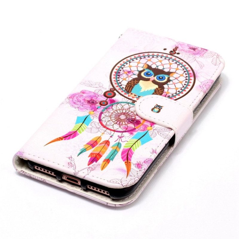 Folio Cover Samsung Galaxy S23 5G Gufo Acchiappasogni Con Cinturino