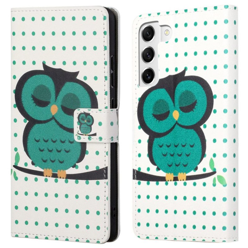 Folio Cover Samsung Galaxy S23 5G Gufo Addormentato