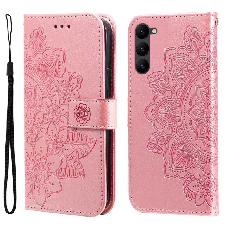 Folio Cover Samsung Galaxy S23 5G Mandala Strappy