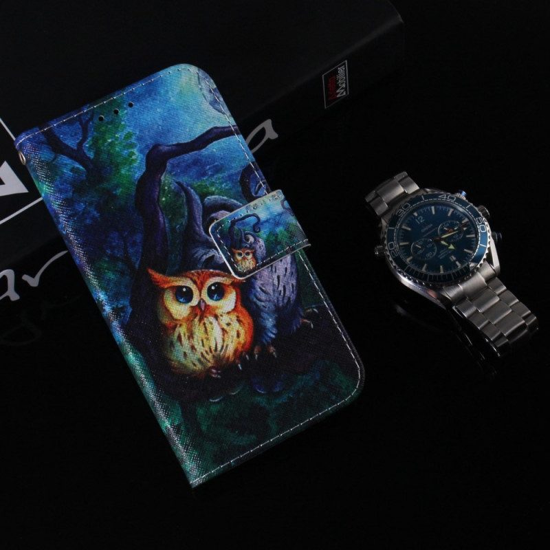 Folio Cover Samsung Galaxy S23 5G Pittura Gufi