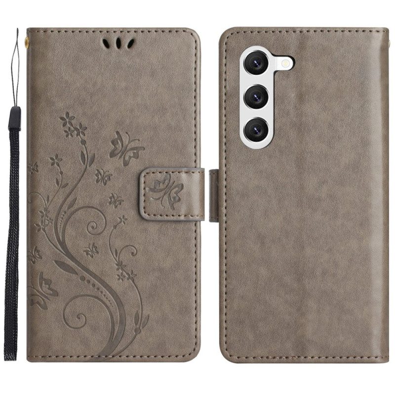 Folio Cover Samsung Galaxy S23 5G Strappy Floreale