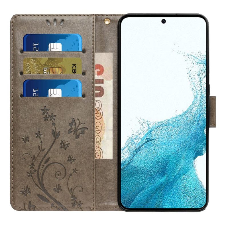 Folio Cover Samsung Galaxy S23 5G Strappy Floreale