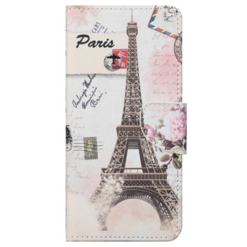 Folio Cover Samsung Galaxy S23 5G Torre Eiffel D'epoca