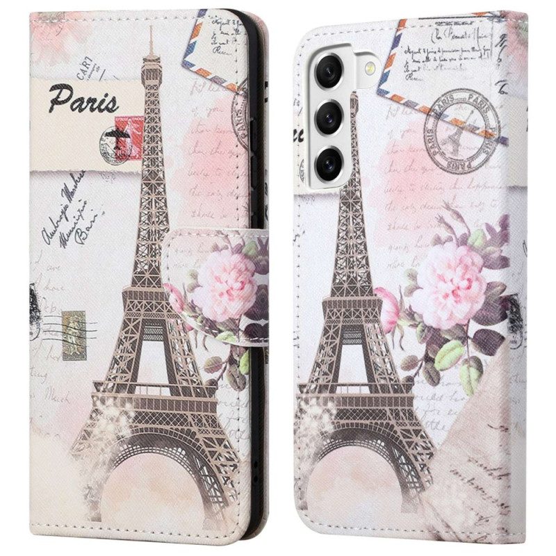 Folio Cover Samsung Galaxy S23 5G Torre Eiffel D'epoca