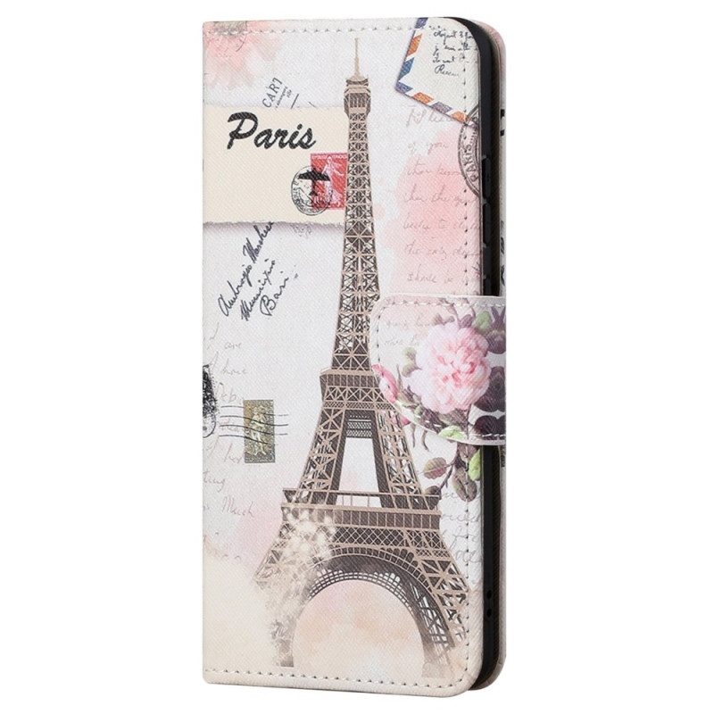 Folio Cover Samsung Galaxy S23 5G Torre Eiffel D'epoca