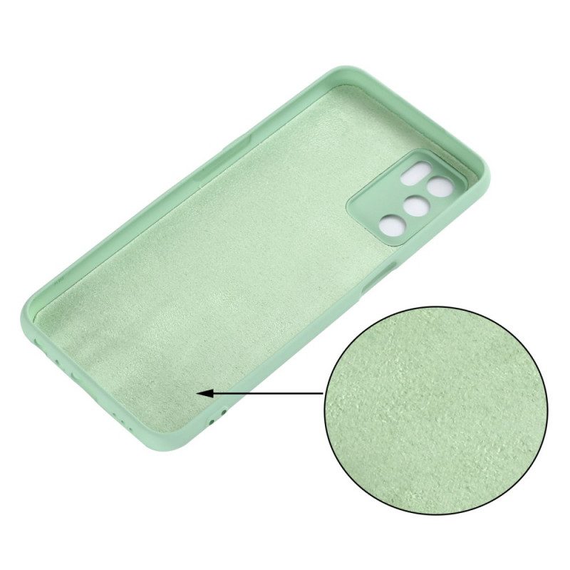 Cover Oppo A16 / A16s Silicone Liquido Con Cordino