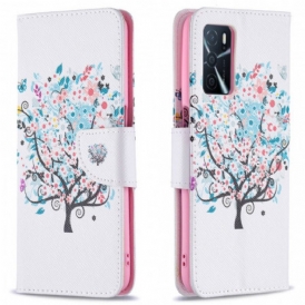 Custodia in pelle Oppo A16 / A16s Albero Fiorito