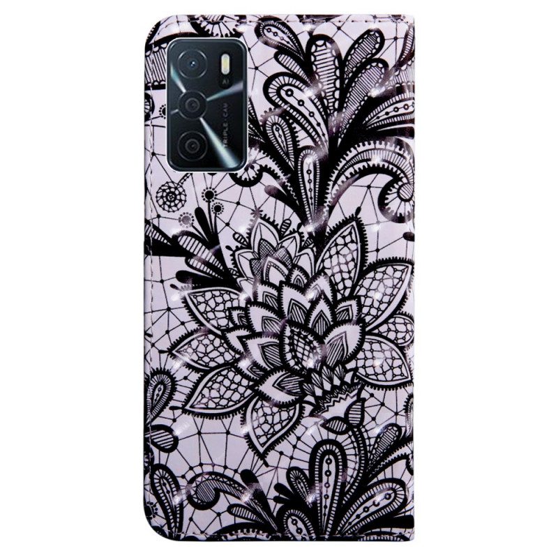 Custodia in pelle Oppo A16 / A16s Completamente In Pizzo