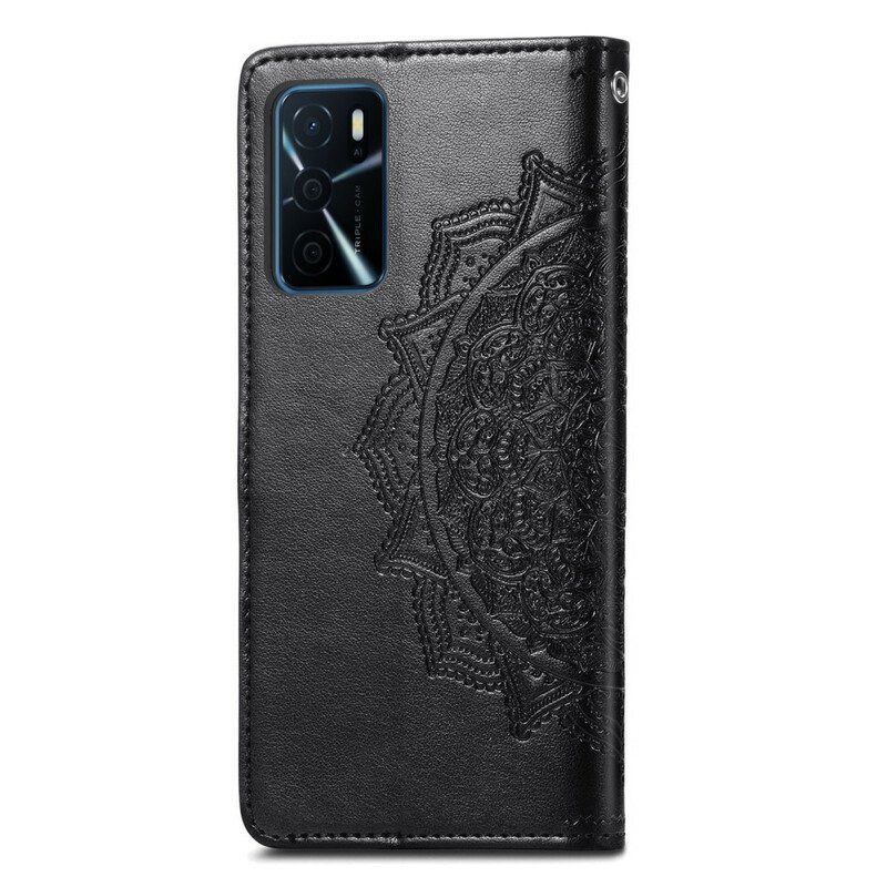 Custodia in pelle Oppo A16 / A16s Mandala Medioevo