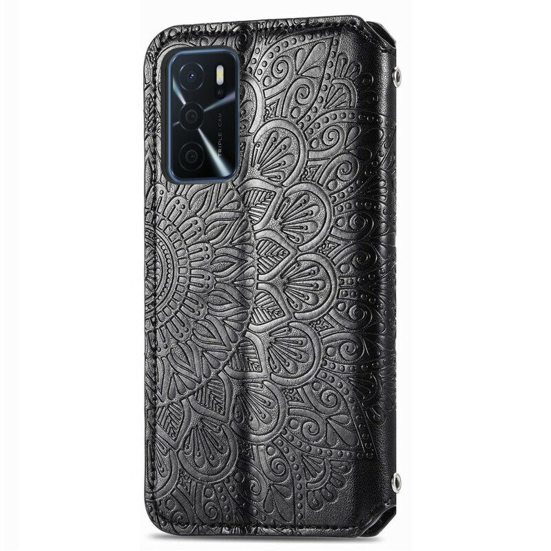 Folio Cover Oppo A16 / A16s Custodia in pelle Mandala