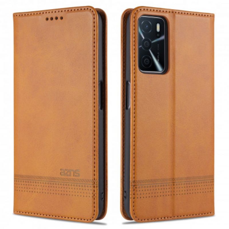 Folio Cover Oppo A16 / A16s Custodia in pelle Stile In Pelle Azns