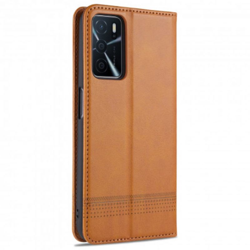 Folio Cover Oppo A16 / A16s Custodia in pelle Stile In Pelle Azns