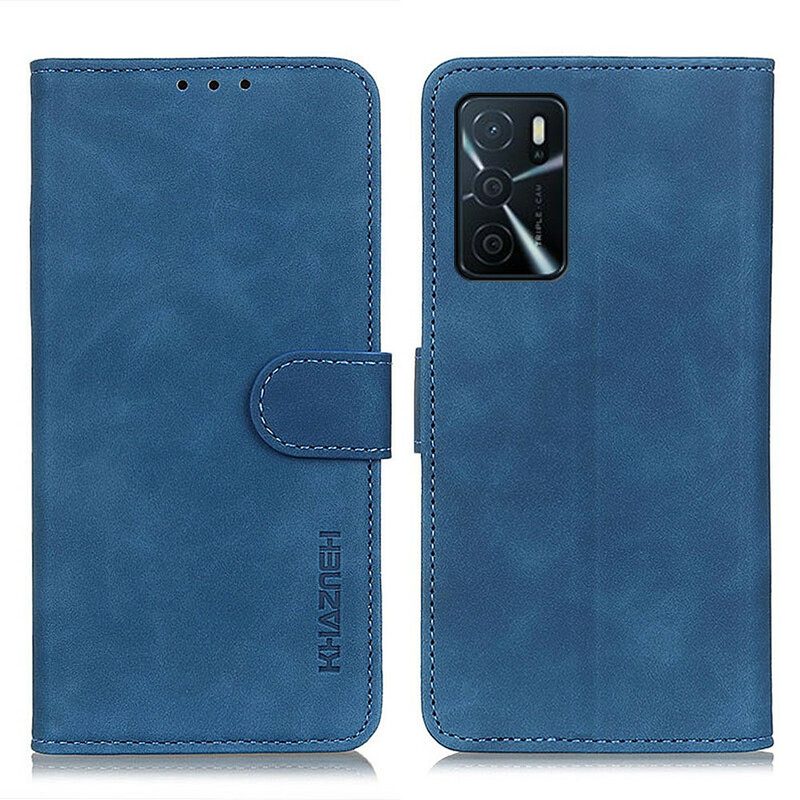 Folio Cover Oppo A16 / A16s Effetto Pelle Vintage Opaca Khazneh