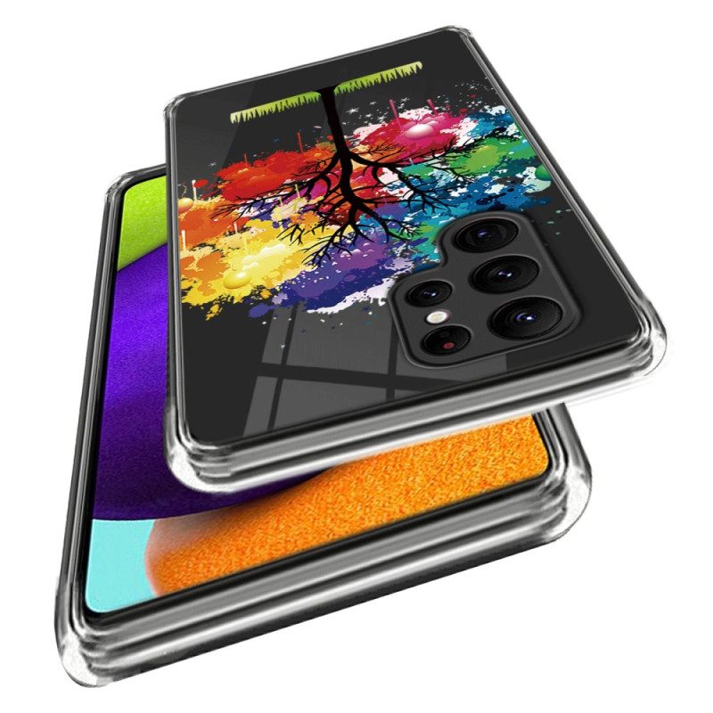 Cover Samsung Galaxy S23 Ultra 5G Albero Dell'acquerello