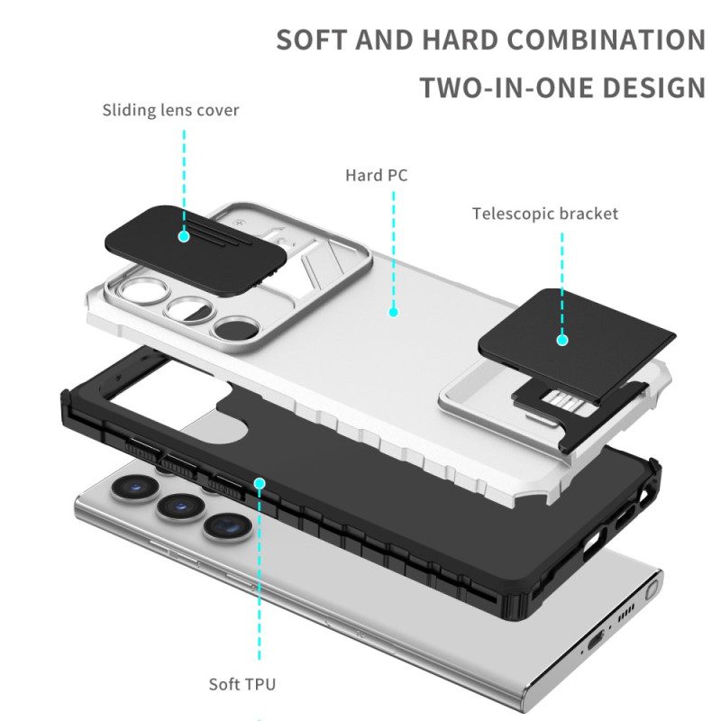 Cover Samsung Galaxy S23 Ultra 5G Copertura Per Fotocamera Con Supporto