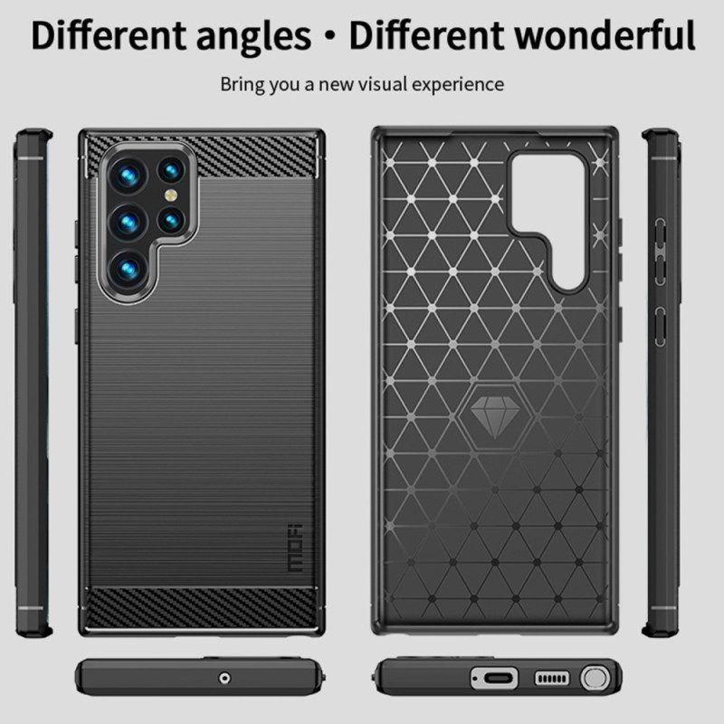 Cover Samsung Galaxy S23 Ultra 5G Fibra Di Carbonio Spazzolata Mofi