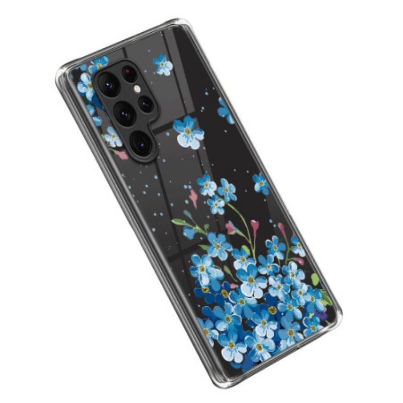 Cover Samsung Galaxy S23 Ultra 5G Fiori Blu