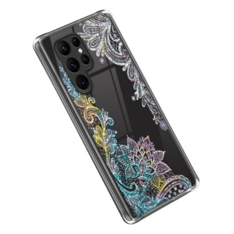 Cover Samsung Galaxy S23 Ultra 5G Mandala Di Pizzo Senza Cuciture