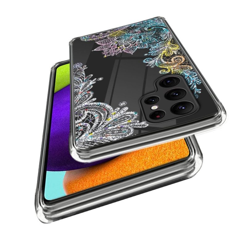 Cover Samsung Galaxy S23 Ultra 5G Mandala Di Pizzo Senza Cuciture