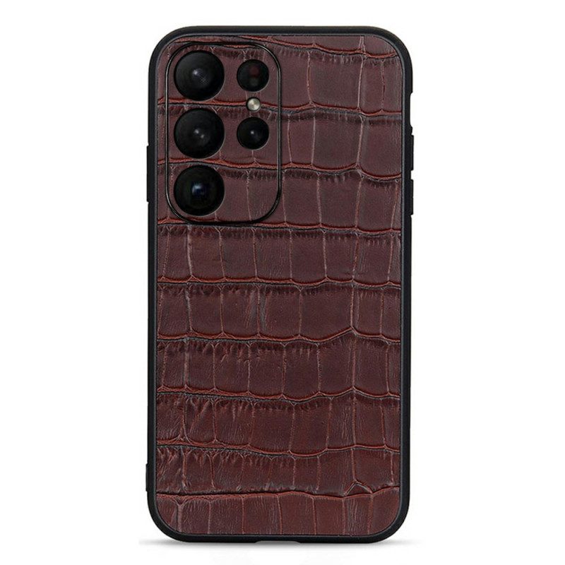 Cover Samsung Galaxy S23 Ultra 5G Vera Pelle Stile Coccodrillo