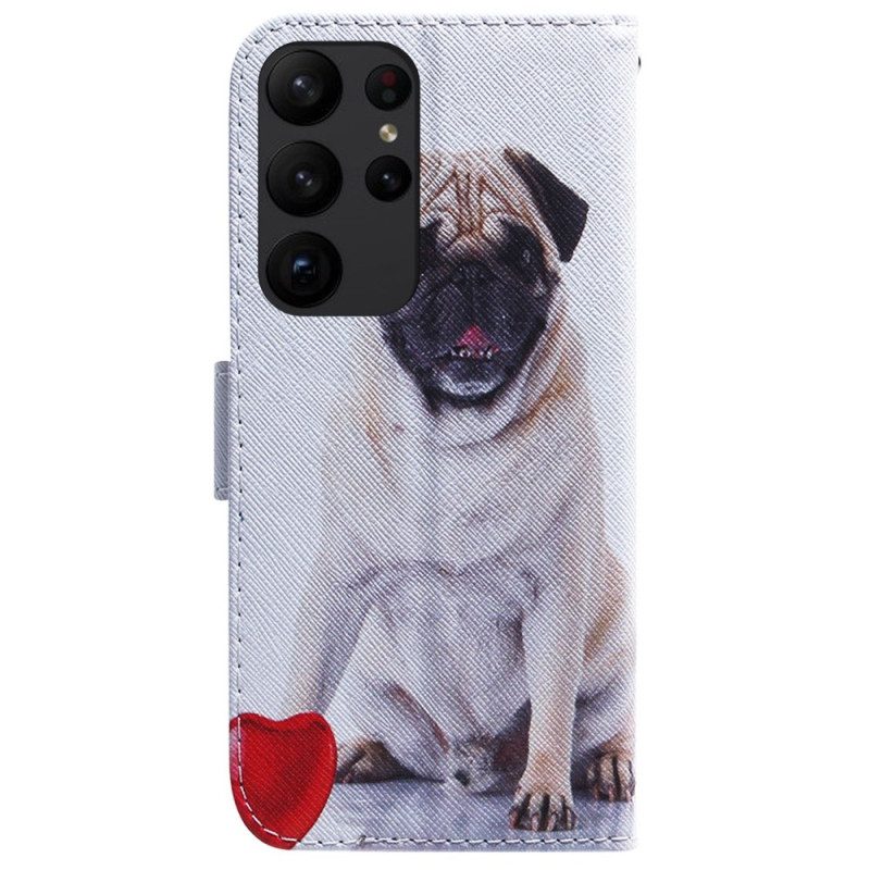 Custodia A Portafoglio Samsung Galaxy S23 Ultra 5G Cane Carlino