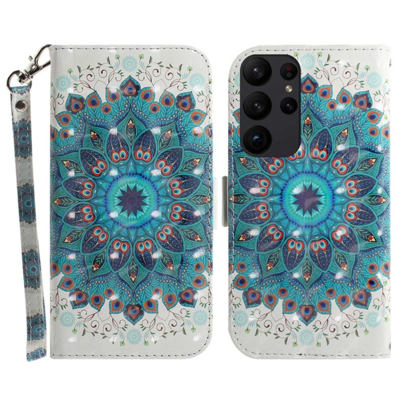 Custodia A Portafoglio Samsung Galaxy S23 Ultra 5G Mandala Strappy