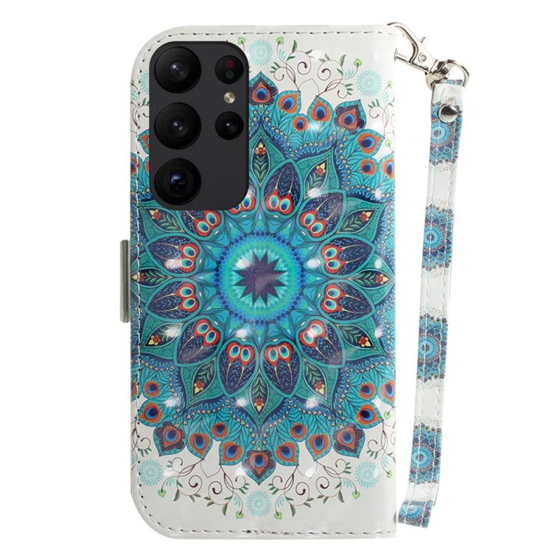 Custodia A Portafoglio Samsung Galaxy S23 Ultra 5G Mandala Strappy