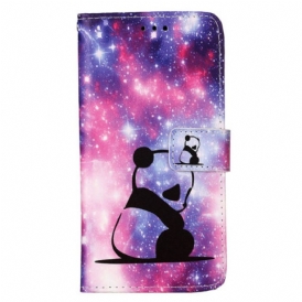 Custodia in pelle Samsung Galaxy S23 Ultra 5G Galassia Panda