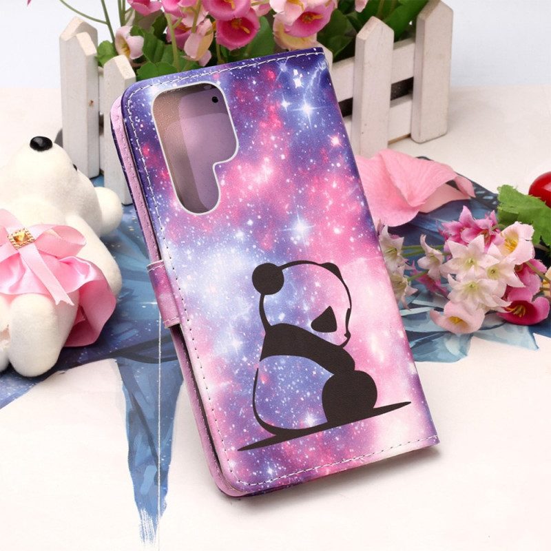 Custodia in pelle Samsung Galaxy S23 Ultra 5G Galassia Panda