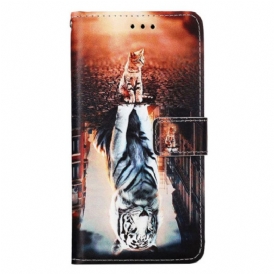 Custodia in pelle Samsung Galaxy S23 Ultra 5G Gattino