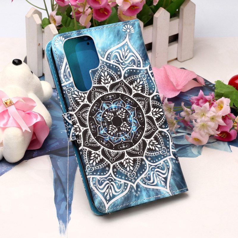 Custodia in pelle Samsung Galaxy S23 Ultra 5G Mandala Nel Cielo