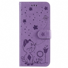 Custodia in pelle Samsung Galaxy S23 Ultra 5G Strappy Cat E Api