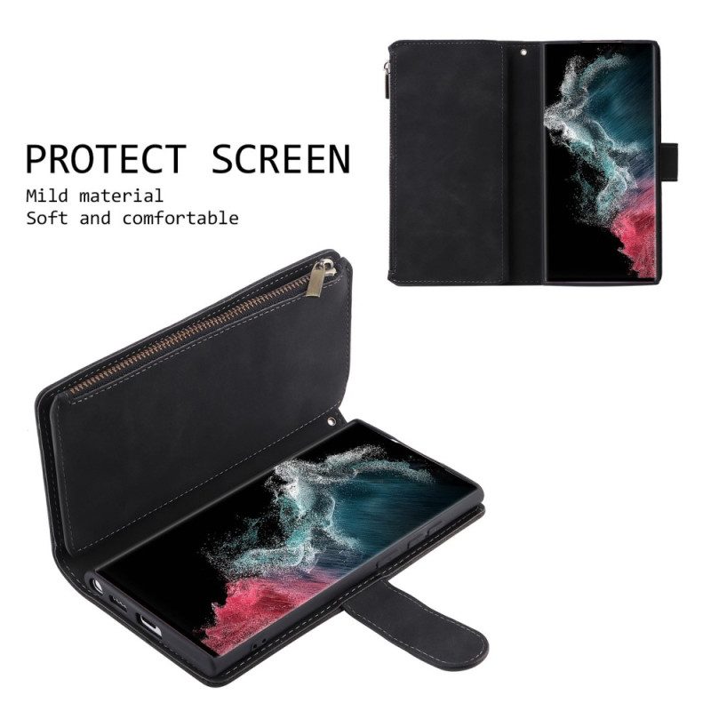 Folio Cover Samsung Galaxy S23 Ultra 5G Custodia Con Cerniera