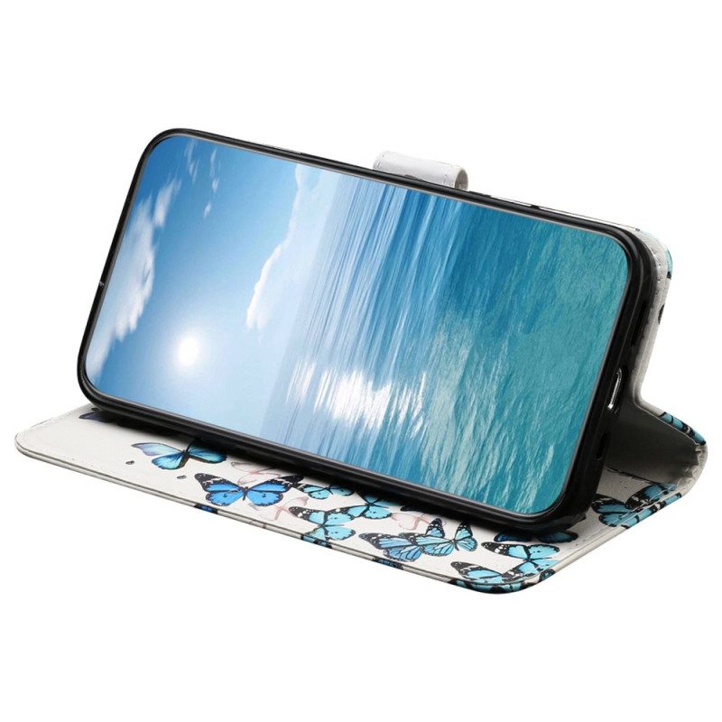 Folio Cover Samsung Galaxy S23 Ultra 5G Farfalle In Volo