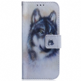 Folio Cover Samsung Galaxy S23 Ultra 5G Lupo Dell'acquerello