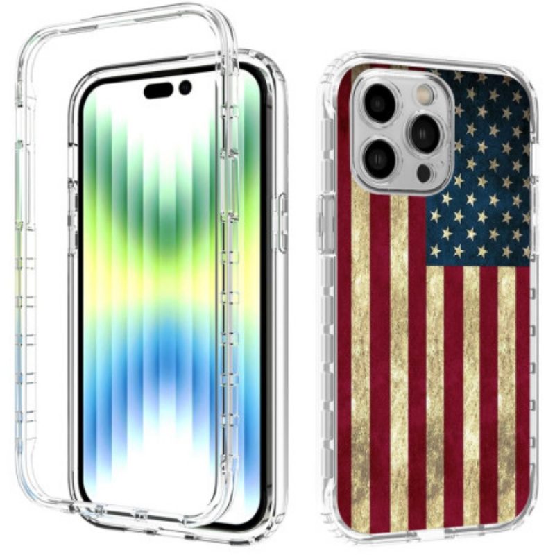 Cover iPhone 14 Pro Max Bandiera Americana Migliorata