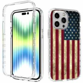 Cover iPhone 14 Pro Max Bandiera Americana Migliorata