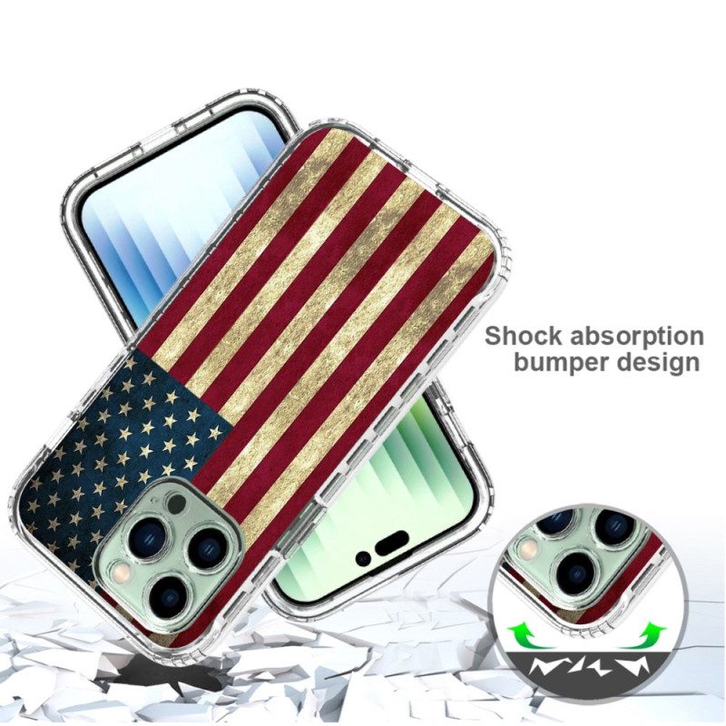 Cover iPhone 14 Pro Max Bandiera Americana Migliorata