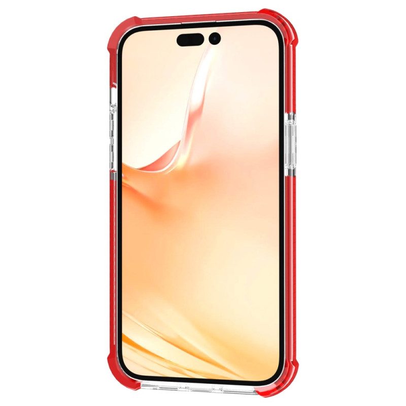 Cover iPhone 14 Pro Max Bordi Colorati Trasparenti