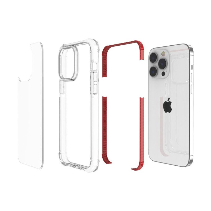 Cover iPhone 14 Pro Max Bordi Colorati Trasparenti