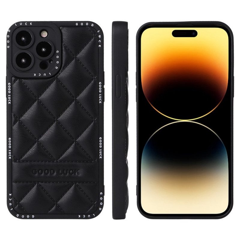 Cover iPhone 14 Pro Max Buona Fortuna Trapuntata