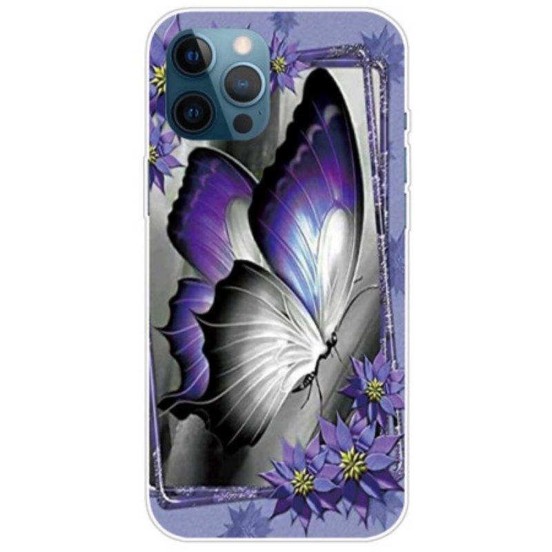 Cover iPhone 14 Pro Max Farfalla Viola