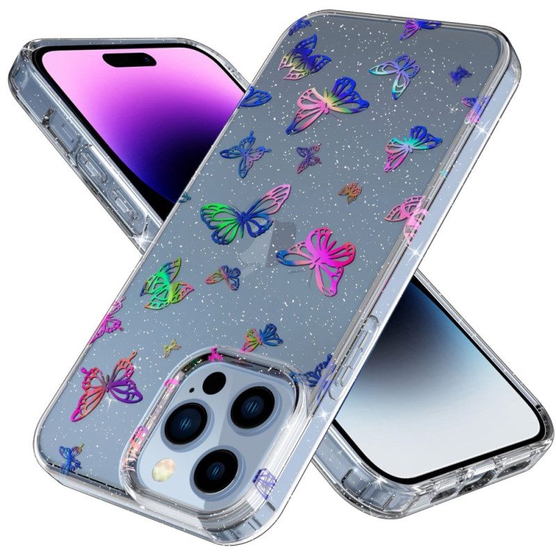 Cover iPhone 14 Pro Max Farfalle Senza Soluzione Di Continuità