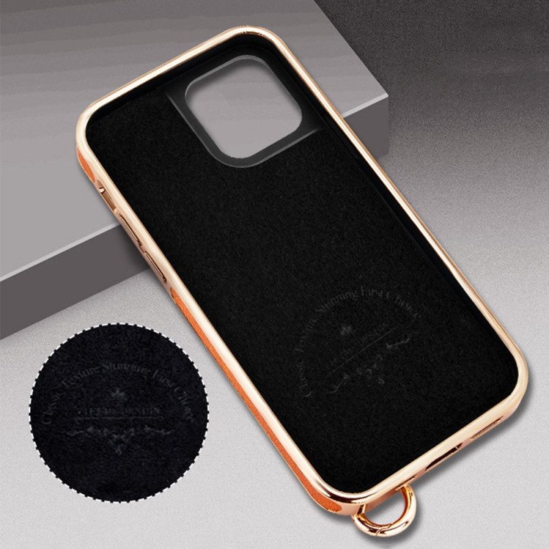 Cover iPhone 14 Pro Max Portacarte Con Cinturino Di Supporto Vietao