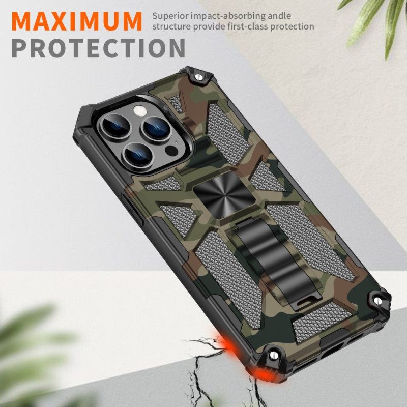 Cover iPhone 14 Pro Max Supporto Rimovibile Mimetico