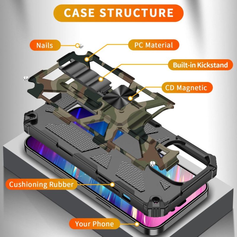 Cover iPhone 14 Pro Max Supporto Rimovibile Mimetico