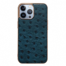 Cover iPhone 14 Pro Max Vera Pelle Martellata